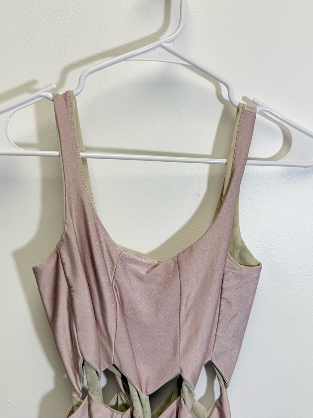 Samantha Pleet Tabernacle Pink Shimmer Open Twist Reversible Swimsuit Small - Picture 10 of 11